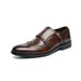 Large Buckle Sizes 38-48, Block Leather Shoes, One Step On Formal Men's Shoes_vogvips.com