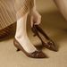 Stiletto High-heeled Shoes 2026 Spring New French Style Commuting Work Pointed Toe Mid-heel Slip-on Shallow Fashion Single Shoes_vogvips.com