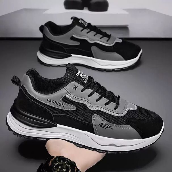 Men's Shoes Mesh Shoes Versatile Platform Sneakers Casual Running Dad Shoes_vogvips.com