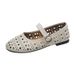 Summer 2025 New Niche Soft Ballet Hollow Breathable Small Leather Shoes For Women, Shallow Mouth Flat Bottom Comfortable_vogvips.com