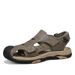 Sandals Men's Summer Baotou Casual Beach Shoes Hollow Breathable 1 Slip-On Outdoor Sports Hole Shoes_vogvips.com