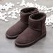 Women's Short Boots Flat Cotton Boots With Lint All Go With Student Cotton Shoes_vogvips.com