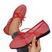 Women's Mesh Bow Embellished Ballet Flat Shoes for Everyday Commuting Versatile Inspired Footwear_vogvips.com