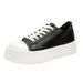 ShoeVault Four Seasons Leather Thick-Soled Low-Top Work Sneakers Derby Couple Black Shoes Student Niche Retro Men_vogvips.com