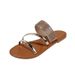 Women's Shoes Large Flat Bottom Rhinestone Casual Beach Sandals And Slippers For Women_vogvips.com