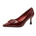 Comfortable High-heeled Shoes For Women, 2026 Spring New French Style Patent Leather Solid Color Sexy Pointed Toe Stiletto Shallow_vogvips.com