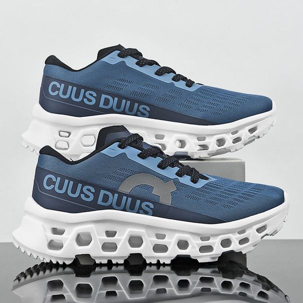 CUUS DUUS Breathable Mesh Running Shoes Hollow Shock Absorbing Thick Sole Sport Sneakers For Men Outdoor Jogging Gym_vogvips.com