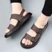 Sandals 2026 Summer Outdoor Casual Non-Slip Beach Genuine Leather Soft Sole Dual-Use Slippers Men's Trendy Shoes_vogvips.com
