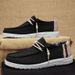 Euro Step Men's Loafers Korean Style Fashion Casual Trendy Breathable Lightweight Slip-On Canvas Shoes_vogvips.com
