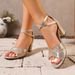 Cross-strap High-heeled Women's Shoes, Foreign Trade 2026 New Model, Cross-border Urgent Purchase, Large Size 43, Suede_vogvips.com