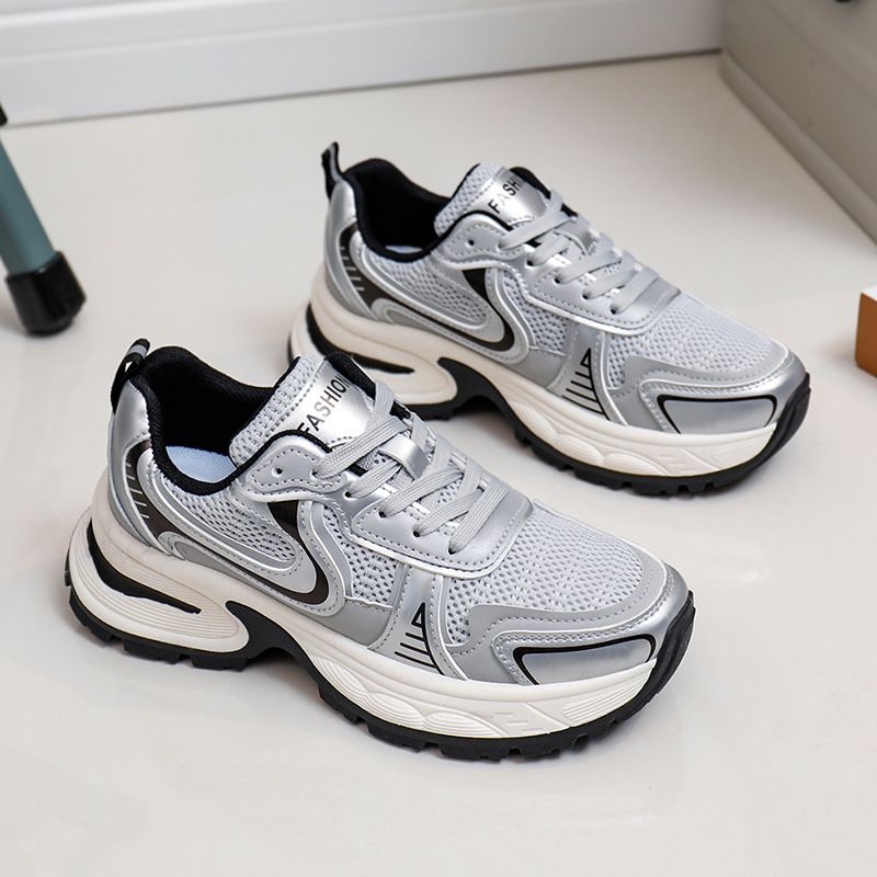 Female Spring New Instagram Edition Thick Sole Breathable Student Sports Shoes Leisure Street_vogvips.com