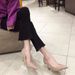 Wedding For Women 2025 New Crystal High Thin Heels Pointed Toe Sequins French Style Internet Celebrity Girl Single Bride_vogvips.com