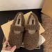 French Style Outdoor Velcro Beanie Casual Mary Jane Furry Women 2025 New Single Shoes With Fleece For Autumn And Winter_vogvips.com
