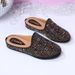 plus Size Women's Rhinestone Closed Toe Slippers Casual Thick Soled Half Slippers Easy Wear Autumn Style_vogvips.com