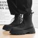 Men's Shoes Fleece Casual Big Head Leather Boots Thick Sole Heightening High Top Leather Shoes Martin Boots_vogvips.com