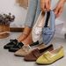 Breathable Slip-On Women's Flats With Bowknot Detail – Pointed Toe, Wide Fit, Lightweight Knit Fabric For Casual Comfort_vogvips.com