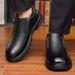 European Warm Series New Men's Leather Shoes For Middle-aged Elderly, Winter Business Casual Shoes, Comfortable And Warm With Fleece Lining_vogvips.com