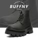 High Street Men's Boots Retro Thick-soled Heightening Tooling Boots Lace-up Martin Boots_vogvips.com