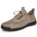 Casual Large Size Trendy Handmade Cowhide Mesh Breathable Men's Leather Shoes_vogvips.com