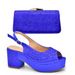 Fish mouth round head back tie chunky sandals and stick diamond dinner bag set_vogvips.com