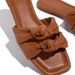 Plus Size Women's Flat Slippers, Square Toe, Bow, Strappy Design, Lightweight Flat Sandals._vogvips.com