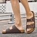 Man Casual Leather Sandal For Men Beach Breathable Antiskid Sandals Flat Designer Shoes Comfy Slipper Original Summer_vogvips.com