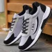 Mens Brown Blue Color Block Casual Sneakers Breathable Comfortable_vogvips.com