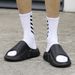 New Men's Thick Soled Slippers Summer Wear, Trendy And Anti Slip, With A Sense Of Stepping On Feces. EVA Beach Sandals_vogvips.com