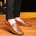 2021 Summer Casual Sandals Men, Genuine Leather Slip-New With Cowhide Sole, Hollow Breathable Hole Shoes For Middle-Aged_vogvips.com