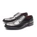 Euro Step Large Size 45-47 Men's Brogue With Carved Patterns British Style Derby Business Formal Leather Shoes For Men_vogvips.com