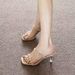 Women's Sandals With Thin Heels Rhinestone Straps, Black, 2025 New European And American Summer Style, Elegant Socialite_vogvips.com