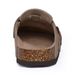 Crestar Women's Suede Clogs Lady Fashion Buckle Leather Mules Comfort Cork Footbed Potato Shoes With Arch Support Beach Sandal_vogvips.com
