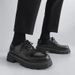Cross Derby Men's Black Expert Spring And Autumn New Low-top Small Leather Shoes Live Youth Casual_vogvips.com