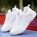 Euro Step Mesh Spring And Autumn Breathable White Lightweight Soft Sole Casual Trendy Deodorant Sports Running Men's Shoes_vogvips.com