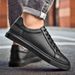 Men's Shoes Board Shoes Lazy One Pedal White Shoes Driving Shoes_vogvips.com
