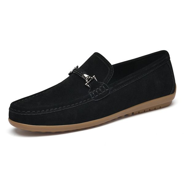 Leather Anti-velvet Leather Beanie Shoes Men's Casual Shoes Driver Shoes Large Size_vogvips.com