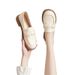Women's Shoes 2025 Spring Summer New Soft Leather Flats Low Heel Versatile Slip-On Casual Loafers For Women_vogvips.com
