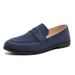 Korean-style British Round-toe Leather Shoes With A Height Increase, One-step Slip-on Casual Shoes, Hairstylist's Loafers For Men_vogvips.com