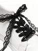 1 Pair (120cm) Lace Laces, Elegant Lace Laces, Lace Bow Laces, Elegant Satin Lace Trimmed Ballet Style Laces, Geometric Hollow Patterns,_vogvips.com