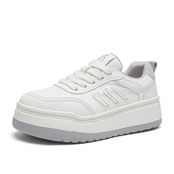 Platform Small White Shoes Women's 2026 Spring New Korean Version Of All Match Small Height Sports Casual Shoes Women's Plate Shoes_vogvips.com