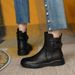 Retro Boots For Women Autumn Winter Women's Shoes Leather Casual Flat Ankle Boots Female Platform Short Boots_vogvips.com