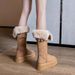 Winter New Style Two-Way Mid-High Tube Snow For Women, Leather And Fur Integrated, Casual Fleece-Lined, Warm Thick-Soled_vogvips.com