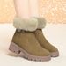 Snow Boots For Women In Winter, Flat Bottom Anti Slip And Plush Warm Cotton Shoes, Cold Resistant British Martin Boots For Women_vogvips.com