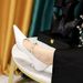 237-22 Style Banquet Women's Shoes: Mid Heel, Shiny Lacquer Leather, Shallow Mouth, Pointed Metal Chain, Straight Line,_vogvips.com
