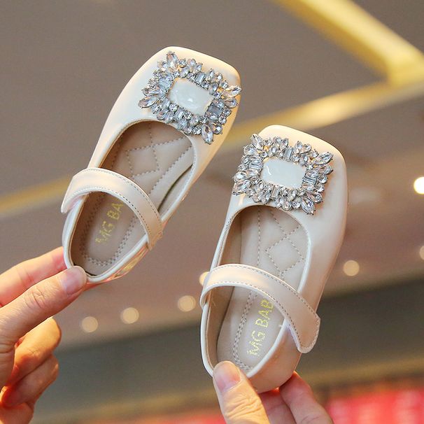 Kids' Shoes Girls Princess Shoes Spring And Autumn Soft Soled Red Leather Shoes Rhinestone Children's Toe Shoes For Children_vogvips.com