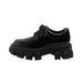Women's Shoes Genuine Leather Loafers With Lace-Up Design, Platform Sole For Height Boost, Stylish And Versatile For All Seasons, Sizes 33-40_vogvips.com