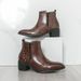 New Fashion Chelsea Boots Men's Pointy Toe Retro Boots British Men's Boots Leather Boots Leather Shoes_vogvips.com