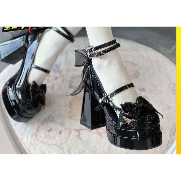 Sweet Lolita Round Toe Cute Girl 2024 Japanese Style JKLolita Shoes High Heels Waterproof Platform Mary Jane_vogvips.com
