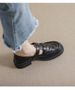 Platform Loafers Women's Retro British Style Black Small Leather Shoes Thick Heel Soft Sole Single Shoes Women_vogvips.com
