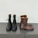 Martin Boots Women's 2024 Autumn And Winter New Miu Home Mid Boots Retro Wind Heightening Short Boots Lace-up Locomotive Knight Boots_vogvips.com